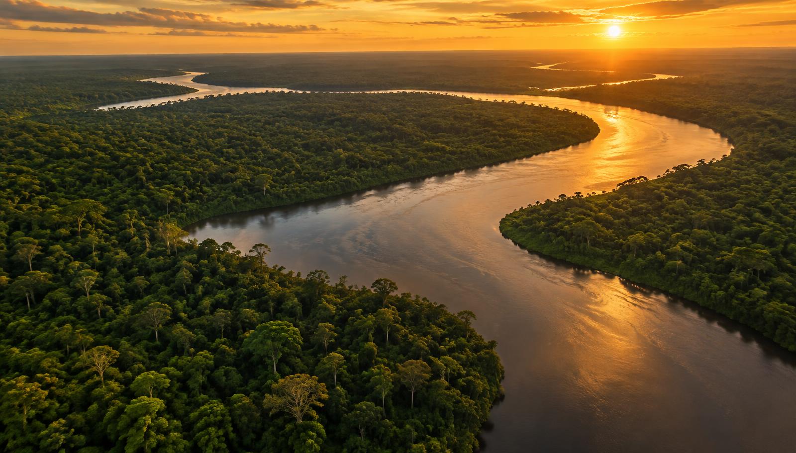 Rio na floresta amazônica